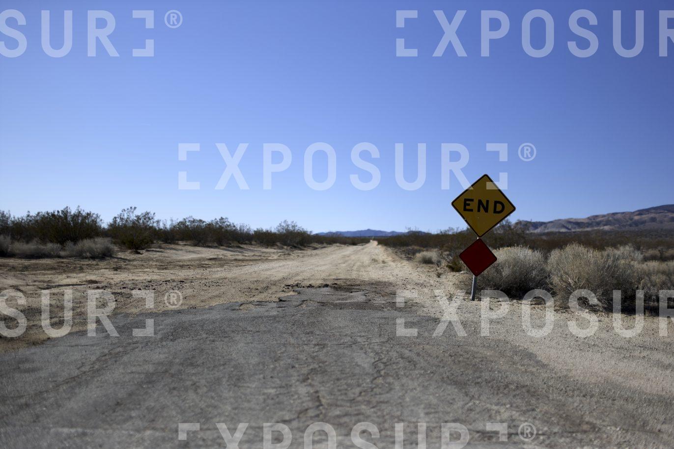 California desert dirt road