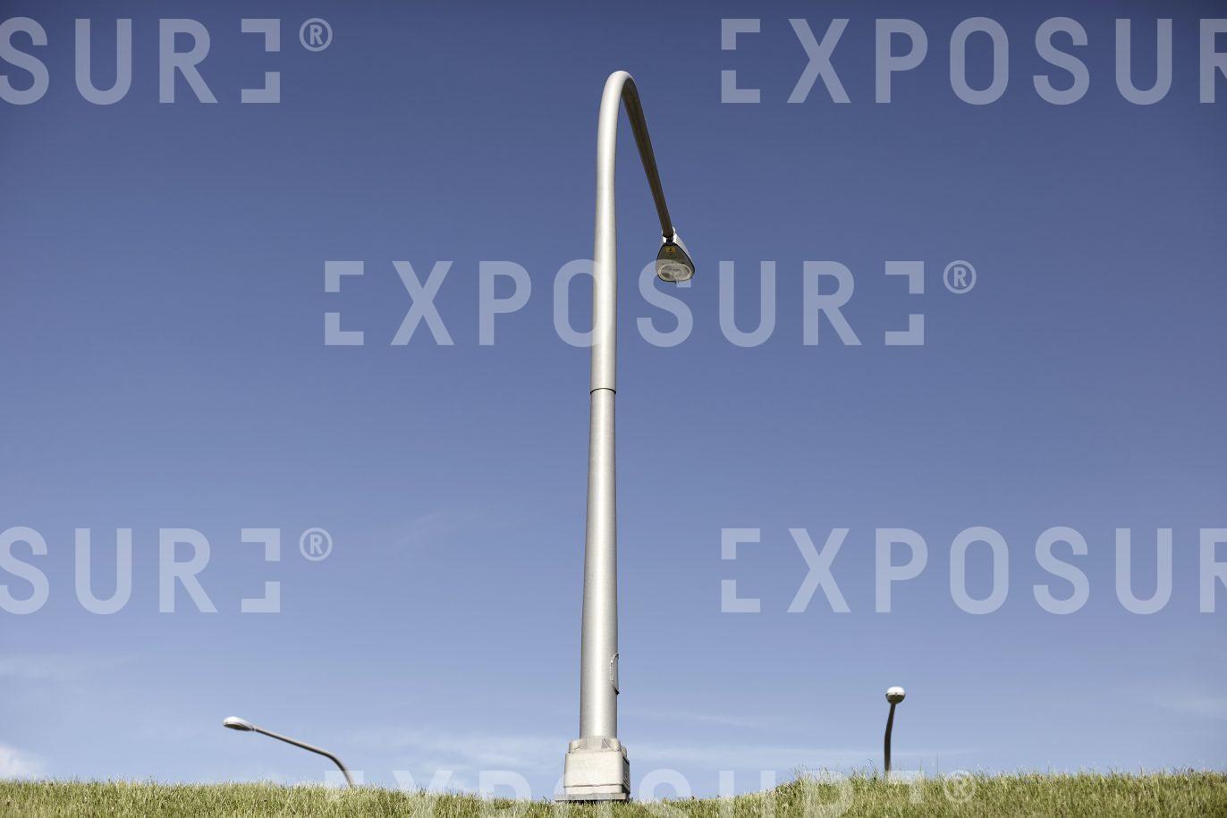 Illinois, lampposts and blue sky