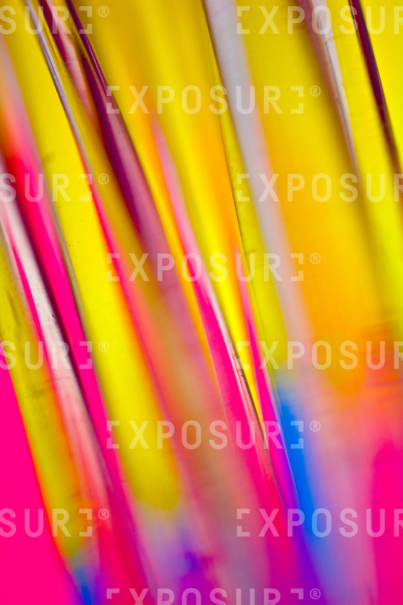 Abstract yellow, pink and blue