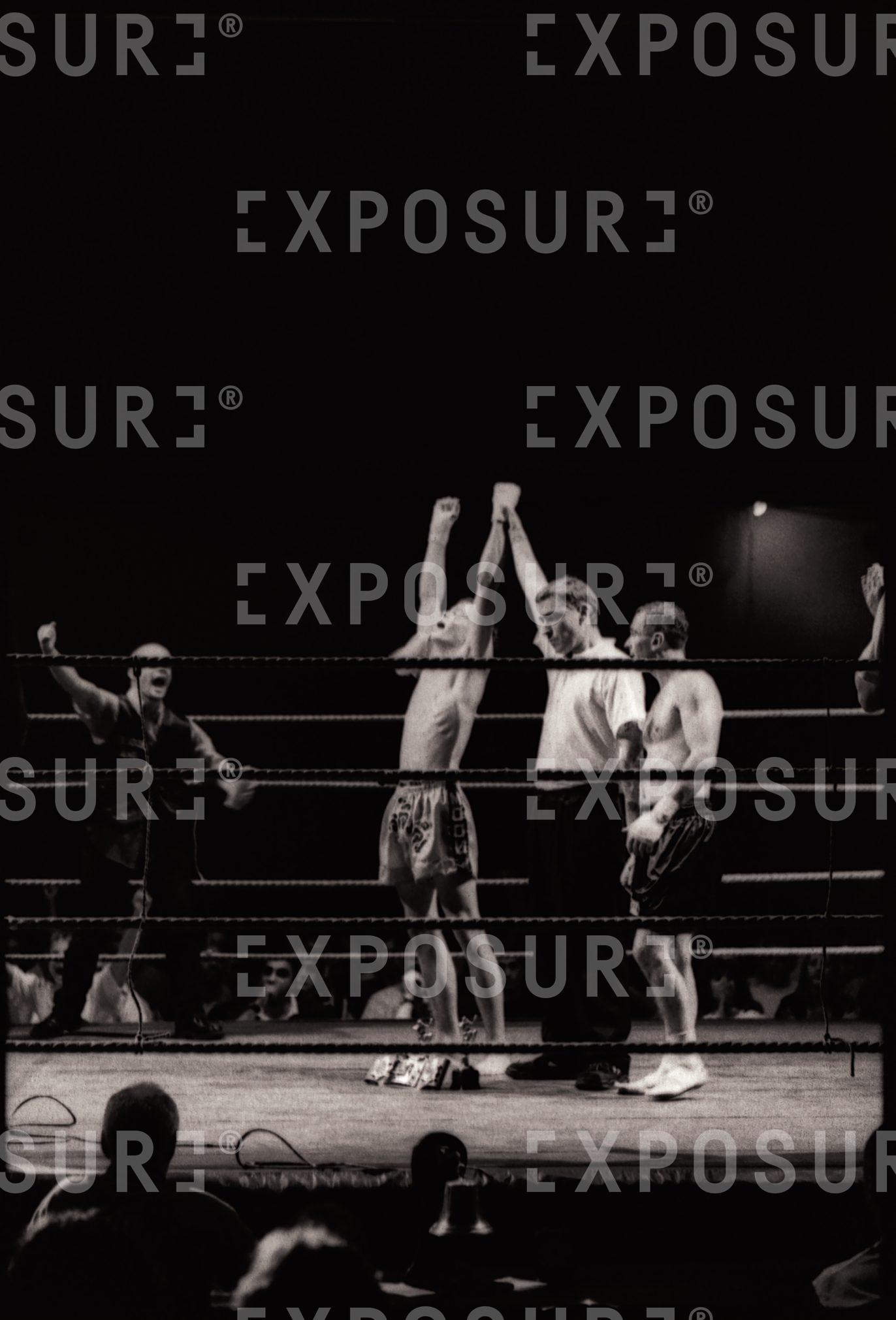 The winner of a Thai boxing match, south London, late 1990’s