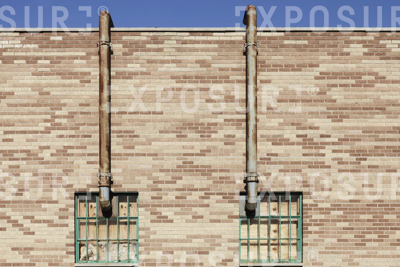 Illinois, factory wall and pipes
