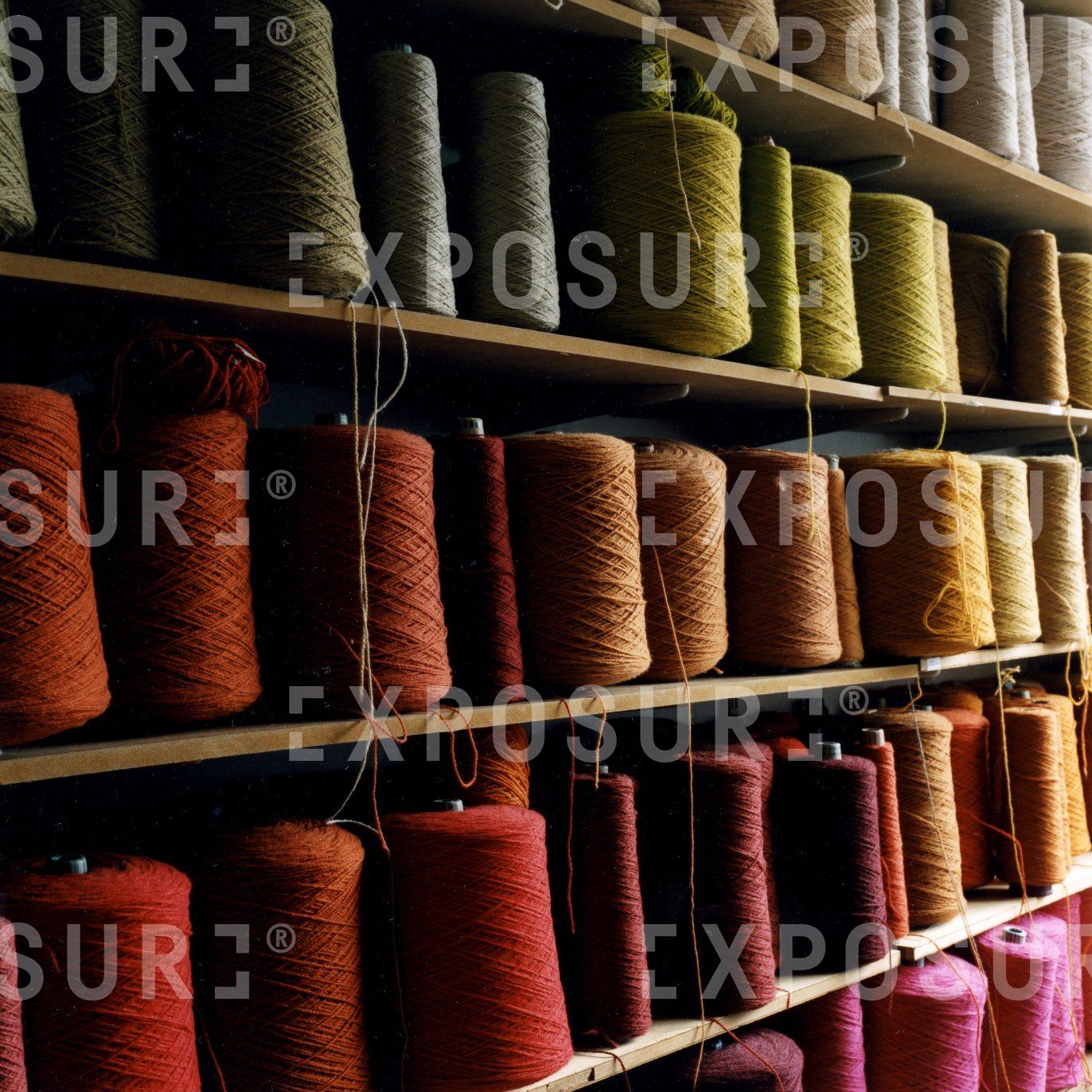 Different colours of thread